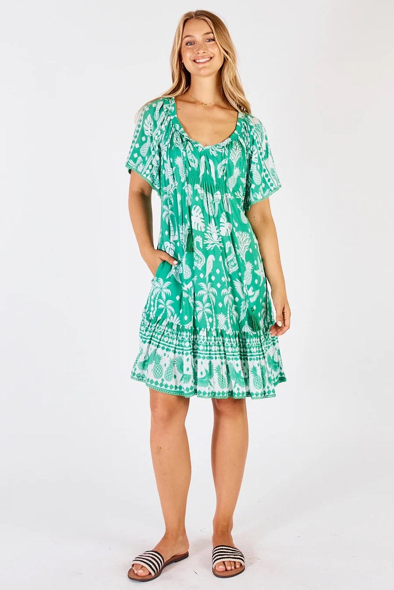 lulalife Agatha Midi Dress Sea