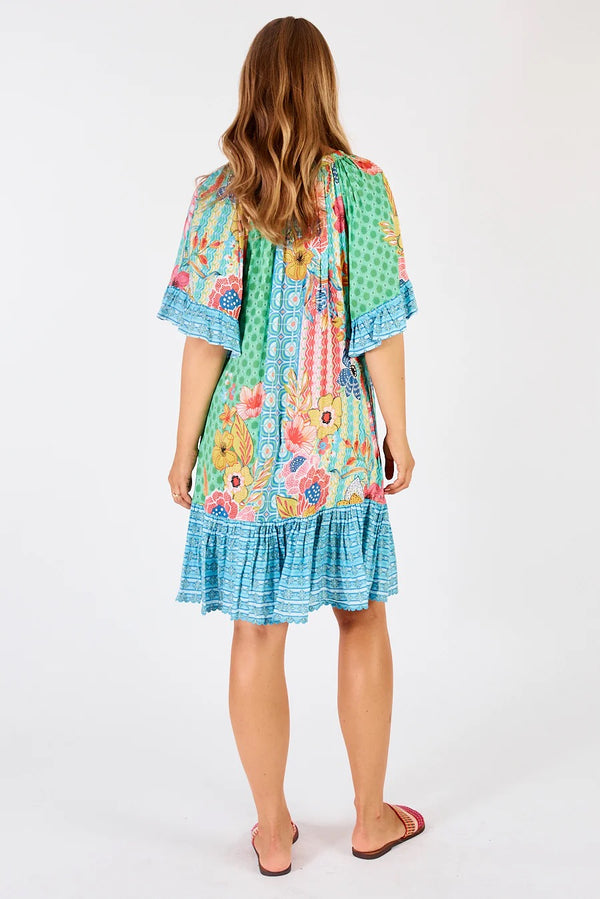 lulalife miranda shirred dress sea