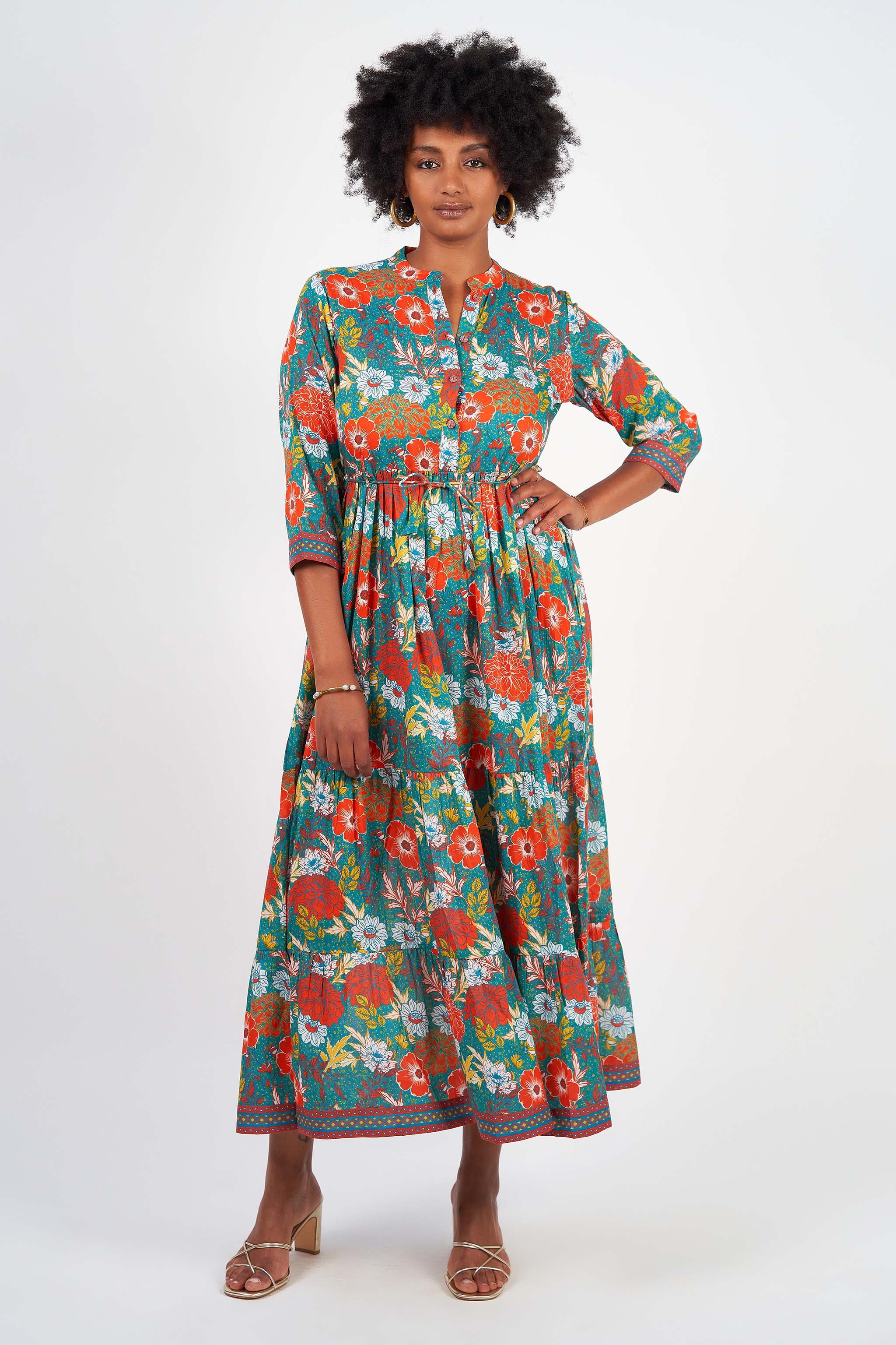 naudic leela dress delta emerald print – Ivy & Isabel