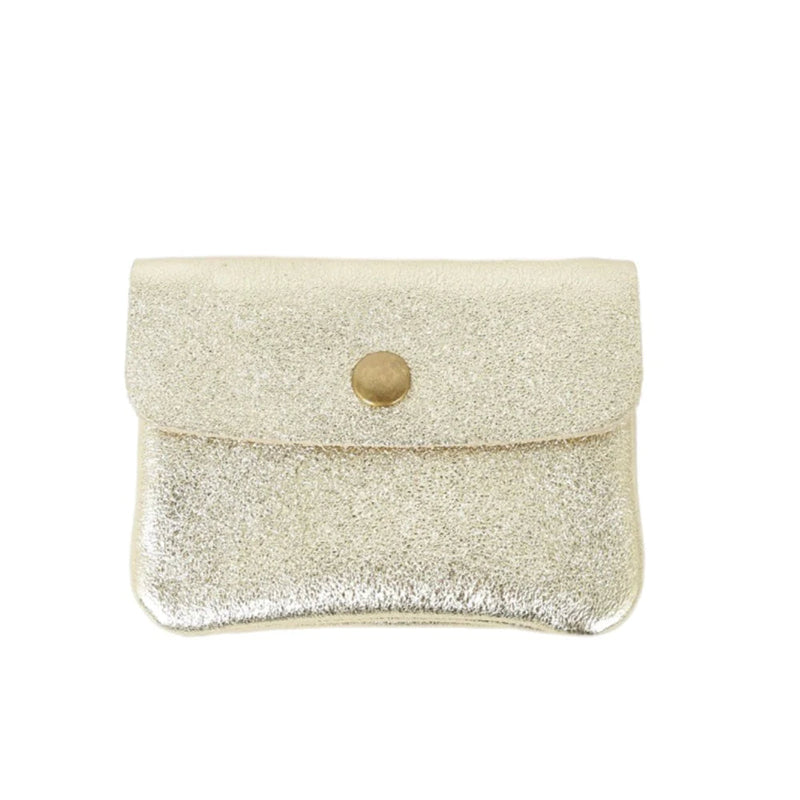 maison fanli coin purse metallic gold