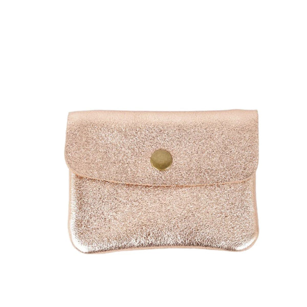 maison fanli coin purse metallic rose