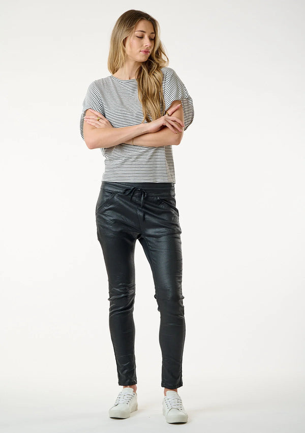 bianco silverbell black jogger pant