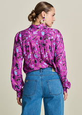 pom milly featherfest blouse cactus pink SP7958