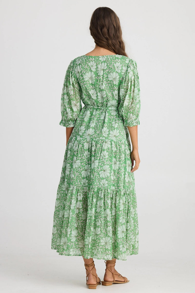 talisman tara wrap dress apple blossom TA24209-3