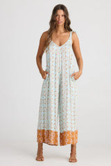 talisman temple jumpsuit medina blue TA24223-7