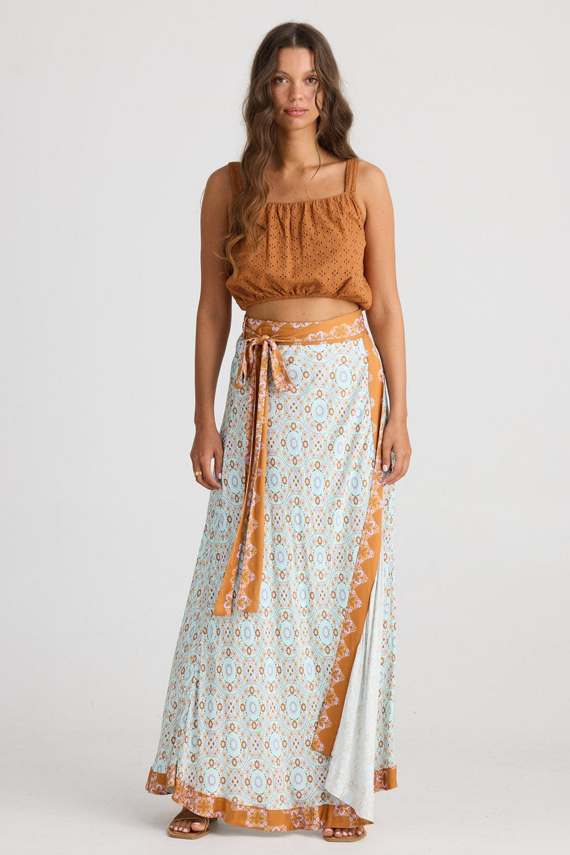 talisman aphrodite skirt medina blue TA24306-3