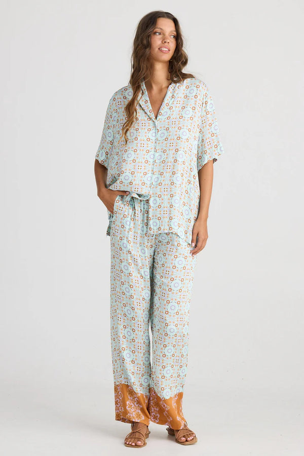 talisman palm springs pant medina blue TA24319-2