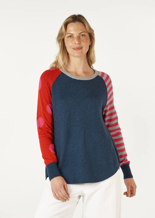 zaket & plover spot and stripe crew 2 colours ZP7137