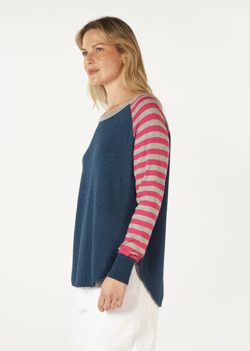 zaket & plover spot and stripe crew 2 colours ZP7137