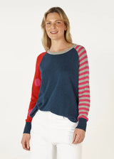 zaket & plover spot and stripe crew 2 colours ZP7137