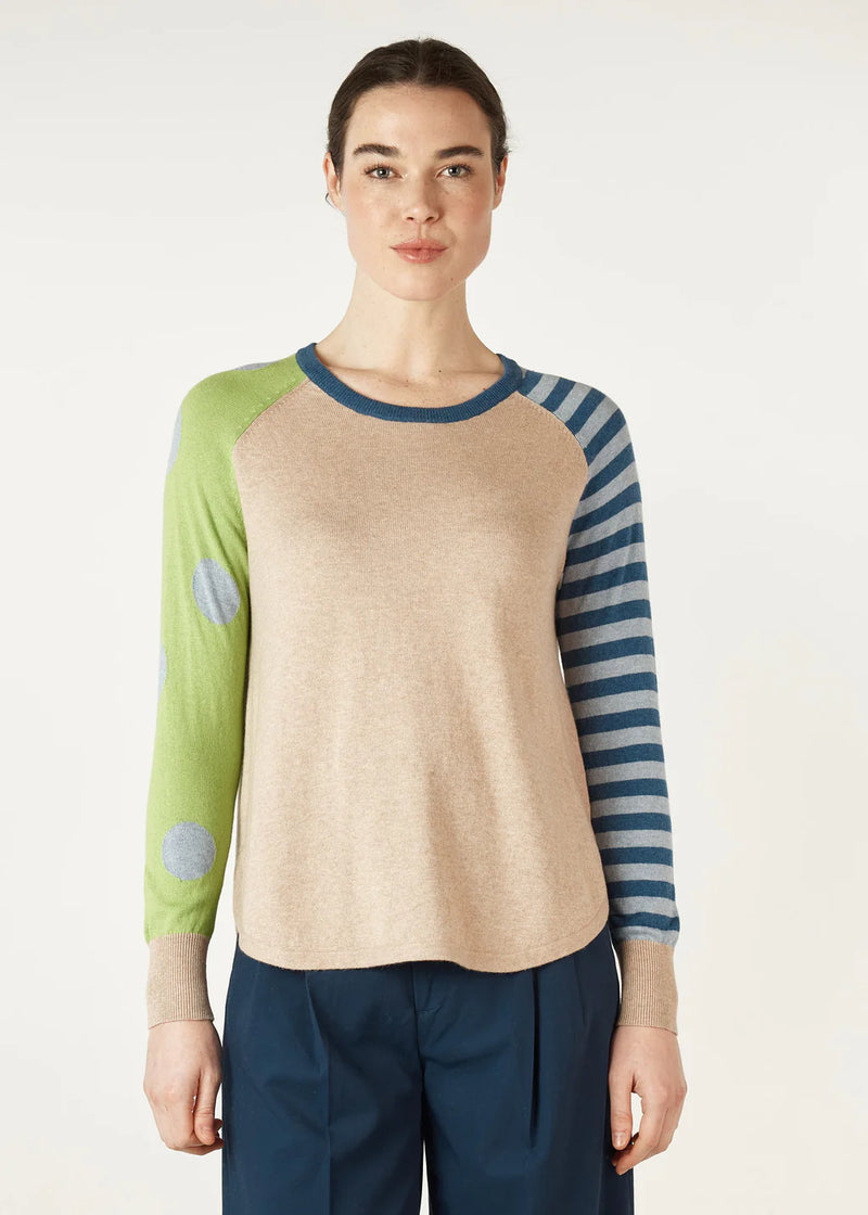 zaket & plover spot and stripe crew 2 colours ZP7137