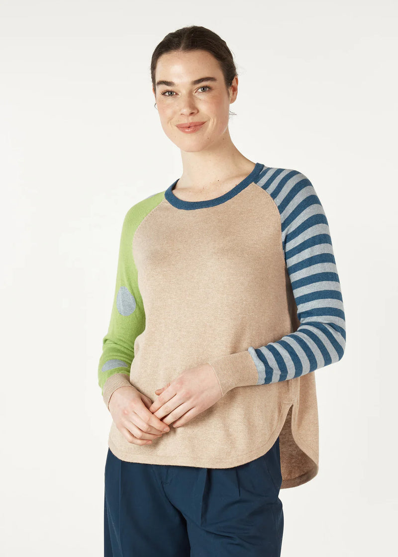 zaket & plover spot and stripe crew 2 colours ZP7137