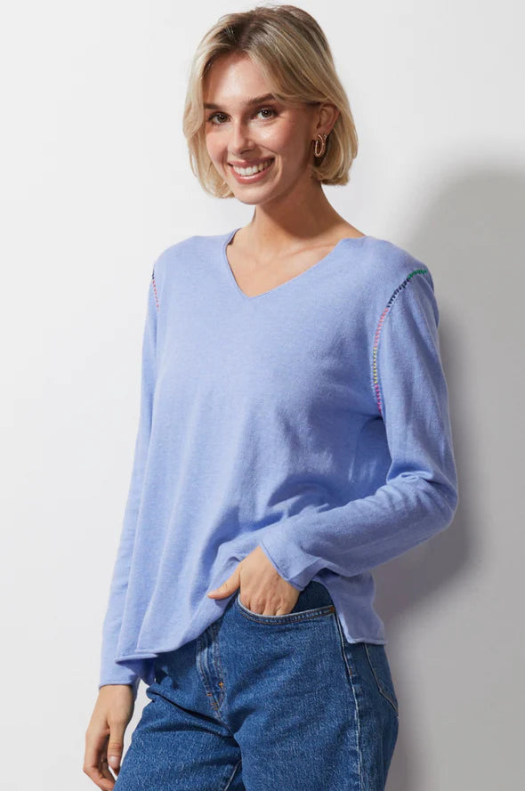 zaket & plover v stitch jumper 4 colours