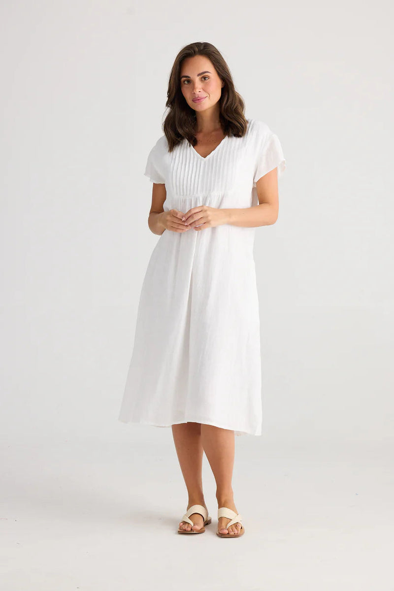 holiday alfresco dress white gauze HC24054-1