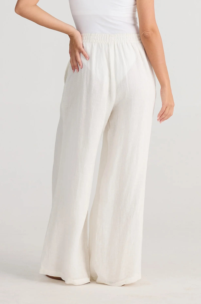 holiday fly away pant white gauze HC24024-6