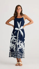 holiday cliffside maxi dress blue haven HC24041-3