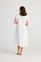 holiday alfresco dress white gauze HC24054-1