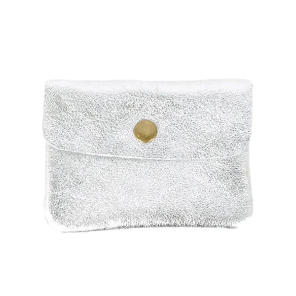 maison fanli coin purse metallic silver