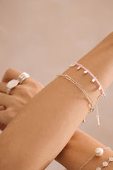 murkani rose quartz bracelet in sterling silver CRSB13