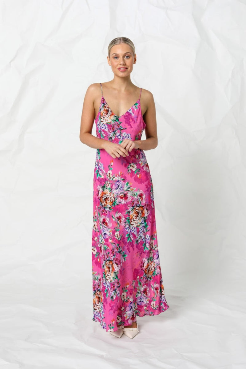 kachel bron slip dress rose romance 585KA007